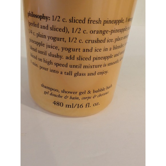 Philosophy Orange Pineapple Shampoo Shower Gel Bubble Bath - Picture 3 of 6